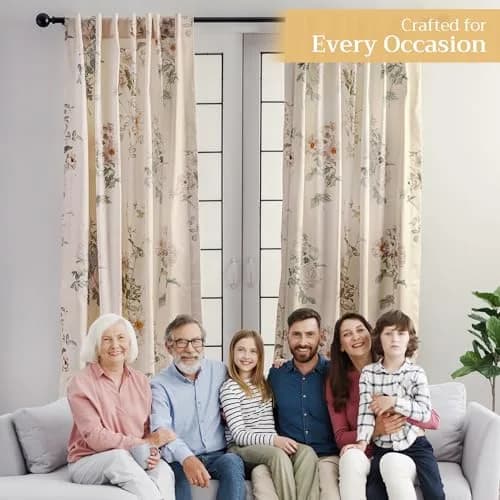 Maison d' Hermine Curtains for Living Room 50"x84" | Elegant 100% Cotton Panel (Pack of 1) thumbnail 5