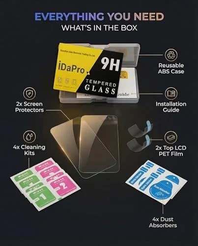 iDaPro Tempered Glass Screen Protector for Nikon D7500 LCD & Top Screen | 9H Hardness, Anti-Glare, Bubble-Free thumbnail 9