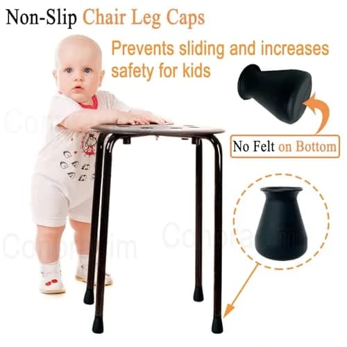 Conprasim Extra Small Silicone Chair Leg Floor Protectors 24 Pack | Prevents Scratches & Noise on Hardwood Floors thumbnail 5