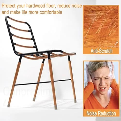 Conprasim Extra Small Silicone Chair Leg Floor Protectors 15mm (19/32"-15/16") | 24 Pack for Hardwood Floors thumbnail 4