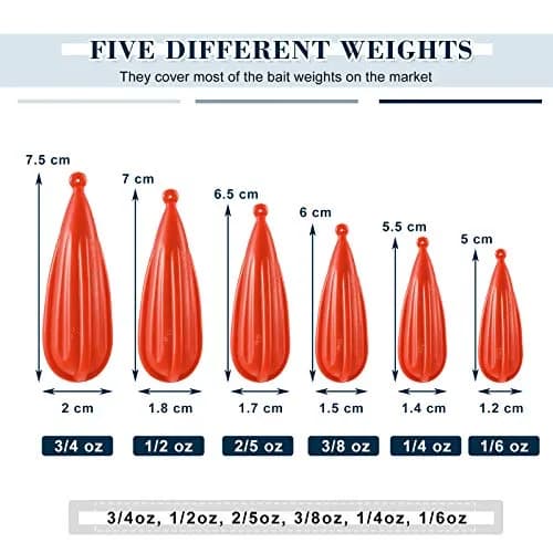 Skylety Fishing Practice Plug Set | Improve Casting Skills with 6 Sizes (6 Pieces) thumbnail 2