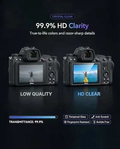 iDaPro Tempered Glass Screen Protector for Nikon Z6 III/Z50 II/Z7/Z6/Z5 3-Pack | 9H Hardness, Anti-Scratch, Anti-Bubble thumbnail 4