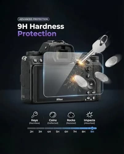 iDaPro Tempered Glass Screen Protector for Nikon Z6 III/Z50 II/Z7/Z6/Z5 3-Pack | 9H Hardness, Anti-Scratch, Anti-Bubble thumbnail 2