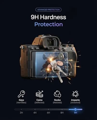 iDaPro Screen Protector for Sony A7R IV/III/II/A7 III/II/A7S III/II | 9H Hardness, HD Clarity, Easy Install thumbnail 2