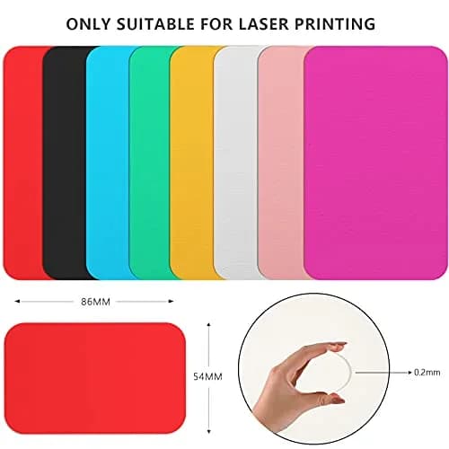 Tenare 120 Pieces Metal Business Card Blanks 86 x 54 x 0.2 mm (3.4 x 2.1 Inch) | Anodized Aluminum for Laser Engraving thumbnail 4