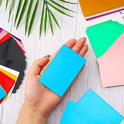 Tenare 120 Pieces Metal Business Card Blanks 86 x 54 x 0.2 mm (3.4 x 2.1 Inch) | Anodized Aluminum for Laser Engraving thumbnail 5