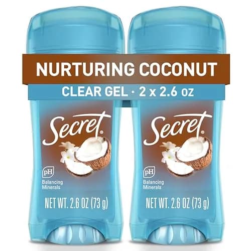 Secret Fresh Coconut Clear Gel Antiperspirant Deodorant for Women, 156g (5.2 oz) Pack of 2 | 72-Hour Breathable Odor Protection thumbnail 1
