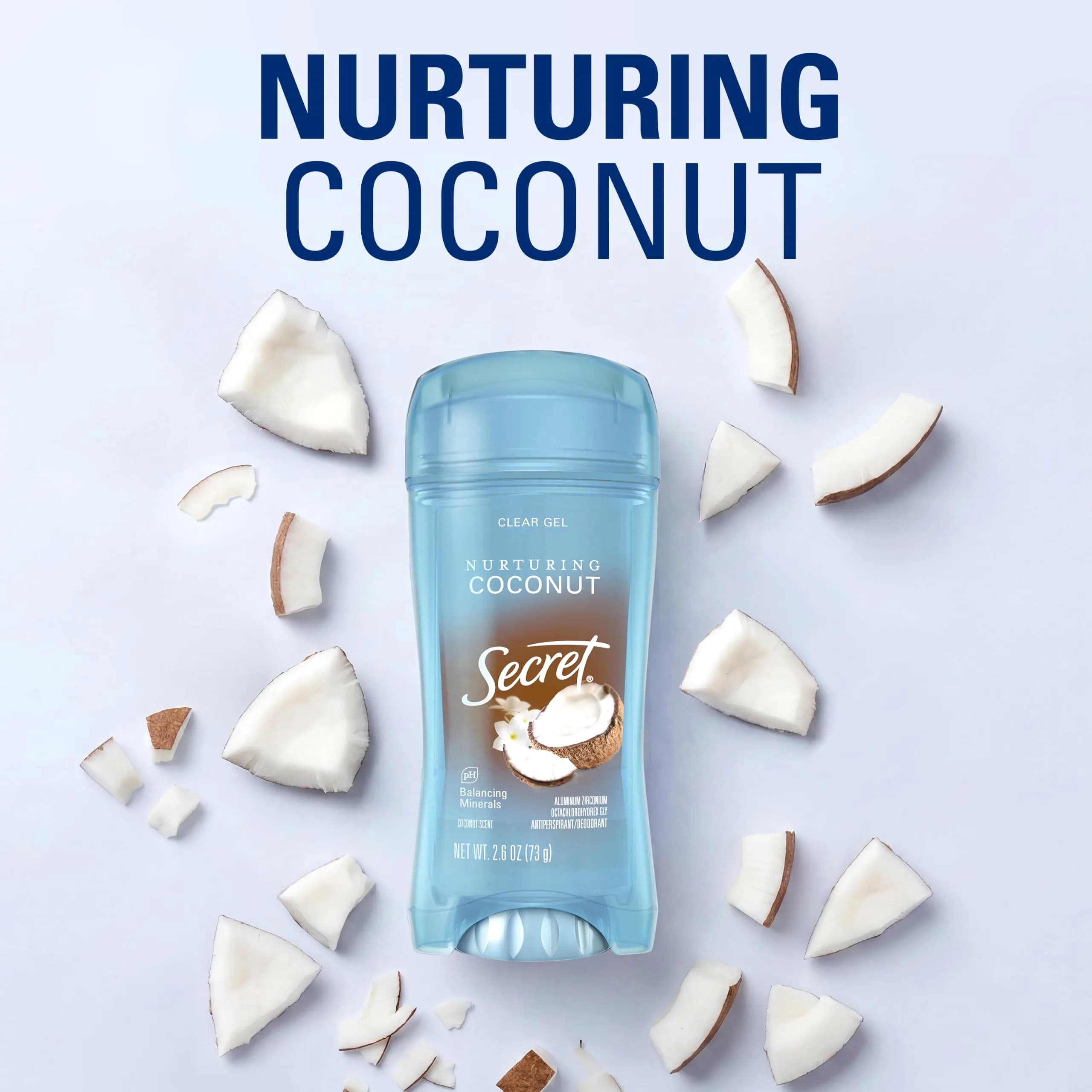 Secret Fresh Coconut Clear Gel Antiperspirant Deodorant for Women, 156g (5.2 oz) Pack of 2 | 72-Hour Breathable Odor Protection - view 8