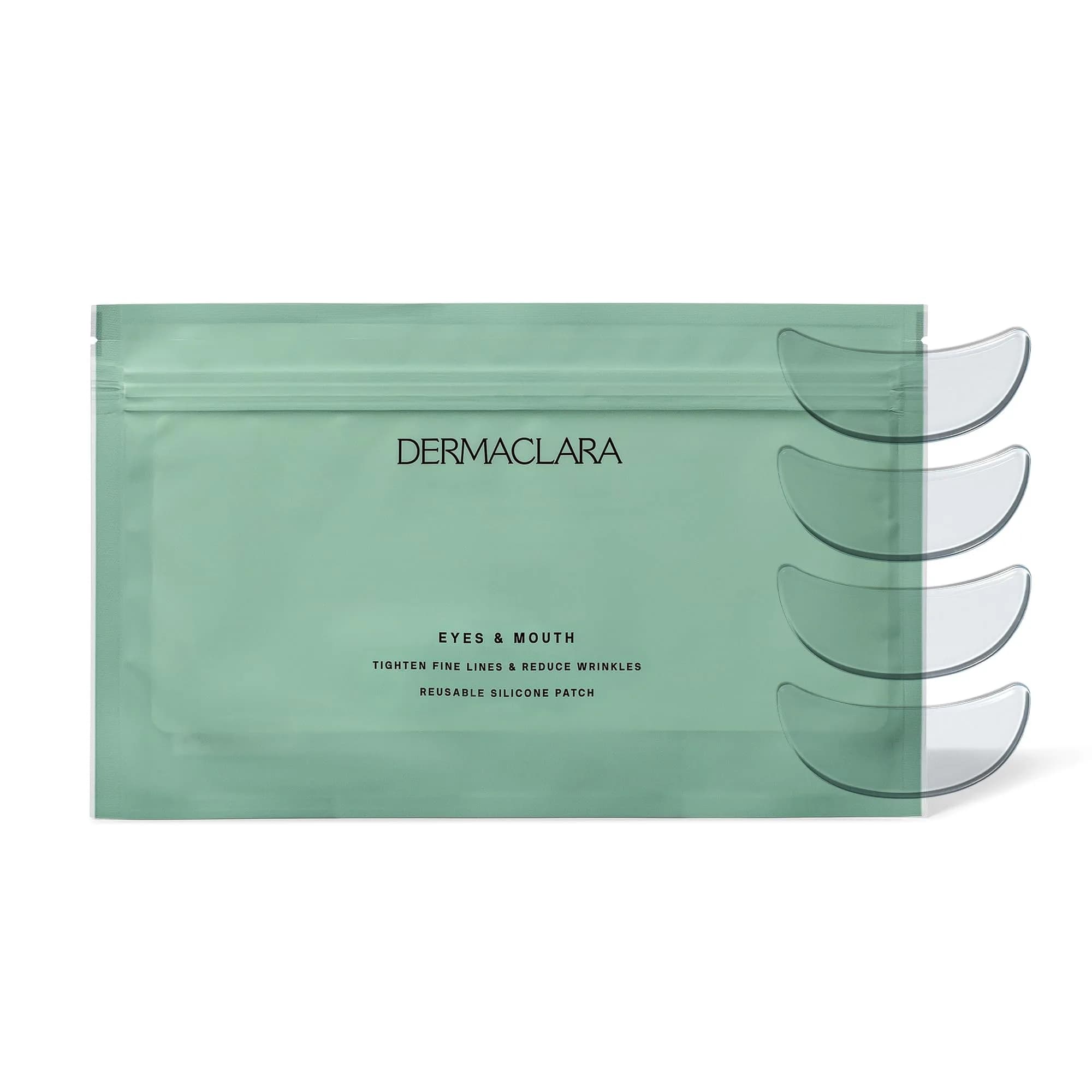 Dermaclara Eye & Mouth Patches | Reusable Silicone Anti-Wrinkle Pads for Smile Lines & Under Eye, 4 Count - main product image