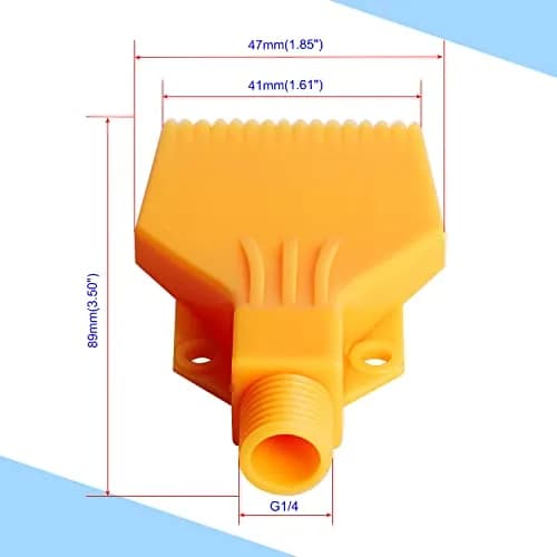Aopin ABS Wind Nozzle G1/4 Male Flat Orifice 2 Pcs | Durable Dust Removal & Air Drying thumbnail 2
