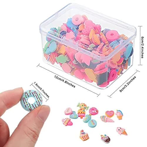 Sumind 200 Pcs Craft Beads Ice Cream Resin Charms | DIY Scrapbooking & Crafts with Bright Colors thumbnail 2