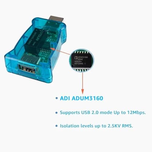 DSD TECH SH-G01A USB Isolator with ADUM3160 Chip 12Mbps | Industrial USB Noise Filter thumbnail 5