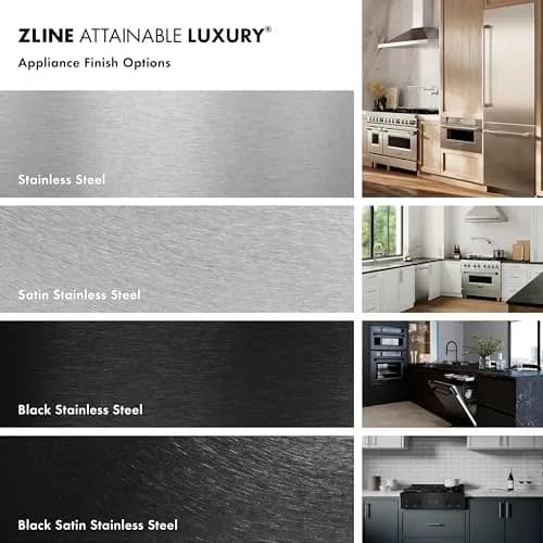 ZLINE Autograph Edition 36 in. 4.6 cu. ft. Dual Fuel Range with 6 Burner Gas Cooktop and Electric Convection Oven in Black Stainless Steel and Champagne Bronze Accents thumbnail 4