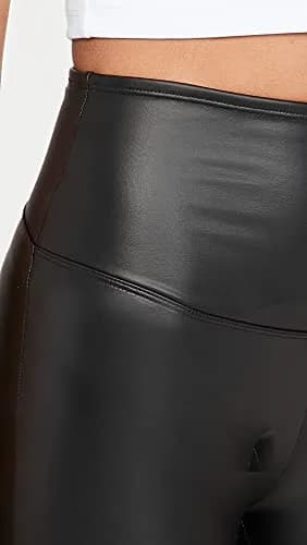 Yummie Women's Faux Leather Biker Short, Large | 4-Way Stretch, Shaping & Comfort thumbnail 6