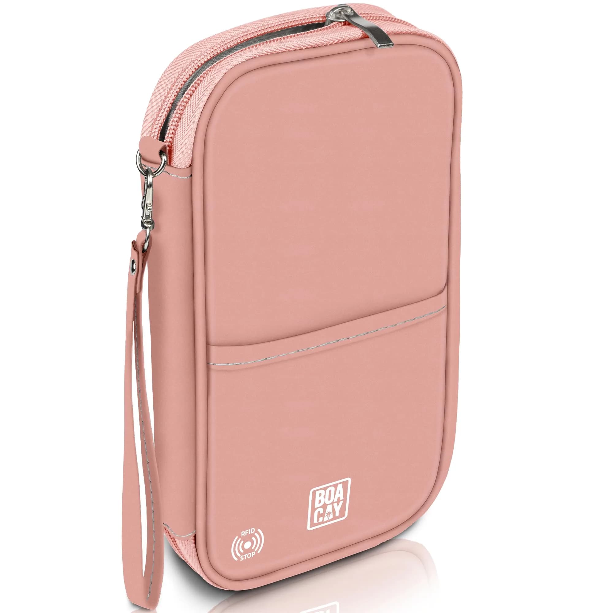 BOACAY Travel Document Organizer with RFID, Family Passport Holder Wallet 13cm (5" W) x 22.5cm (8.9" H) | Secure & Waterproof Travel Essential
