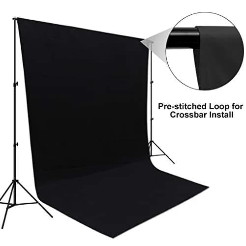 CPLIRIS 10x12ft Black Backdrop for Photography | Seamless Polyester Fabric for Portrait & Video thumbnail 4