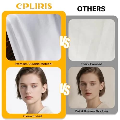 CPLIRIS 10x20ft White Backdrop for Photography | Thick Polyester, Seamless & Wrinkle-Resistant thumbnail 5