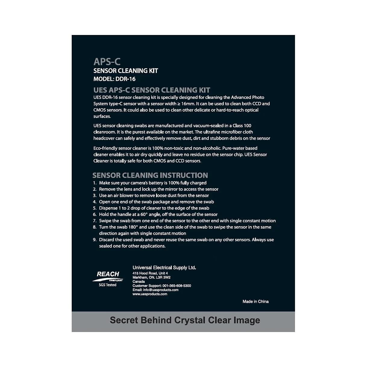 UES DDR16 APS-C Camera Sensor Cleaning Kit 16mm Swabs (15ml Solution) | Cleans CCD & CMOS Sensors Safely - view 8