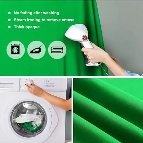 CPLIRIS 10x20ft Green Screen Backdrop for Photography, Dual-Size Dual-Pocket Design | Seamless Chromakey Background for Photoshoot & Video thumbnail 6
