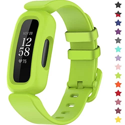 TopPerfekt Silicone Replacement Band Lime | Waterproof Sport Strap for Fitbit Ace 3 Kids — Lime