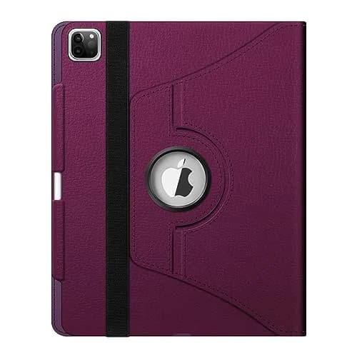FINTIE Rotating Case for iPad Pro 12.9-inch 6th/5th/4th/3rd Generation | 360° Adjustable, Pencil Holder, Hard Shell, Purple thumbnail 8