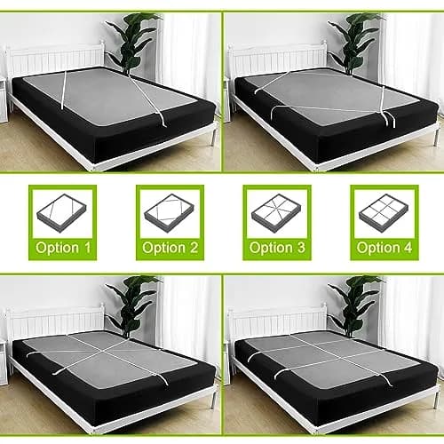 Bedecor 4-9 Inch Split Box Spring Cover King/Cal King | Modern, Stretchy & Dustproof thumbnail 6