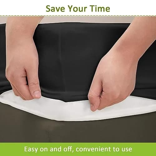 Bedecor 4-9 Inch Split Box Spring Cover King/Cal King | Modern, Stretchy & Dustproof thumbnail 7