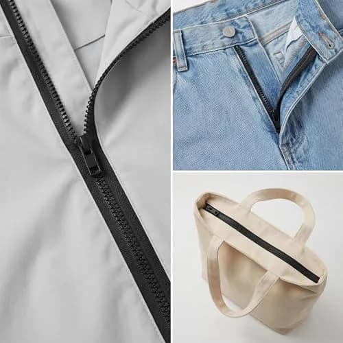 Sawoake 2PCS #5 37 Inch Separating Jacket Zippers | Durable Plastic, Black, Left-Handed thumbnail 4