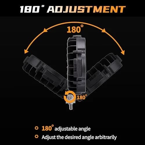 SAN YOUNG 7 Inch Round LED Off Road Lights 210W 10000lm Flood Spot Beam 2 Pack | 12V-60V Wide Voltage Compatible thumbnail 7