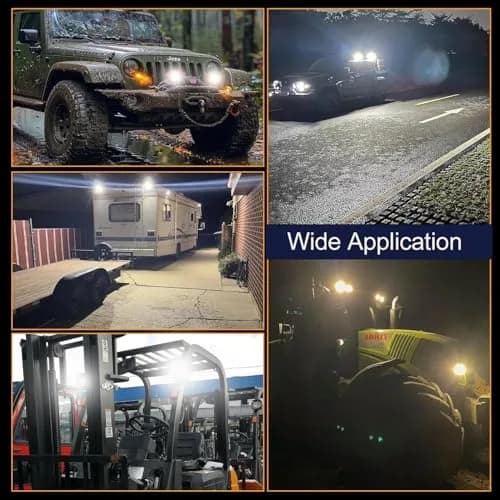 SAN YOUNG 7 Inch Round LED Off Road Lights 210W 10000lm Flood Spot Beam 2 Pack | 12V-60V Wide Voltage Compatible thumbnail 9