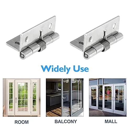 Luomorgo Spring Loaded Hinges, 2 Inch, 4 Pcs | Stainless Steel Self Closing Cabinet Hinges thumbnail 7