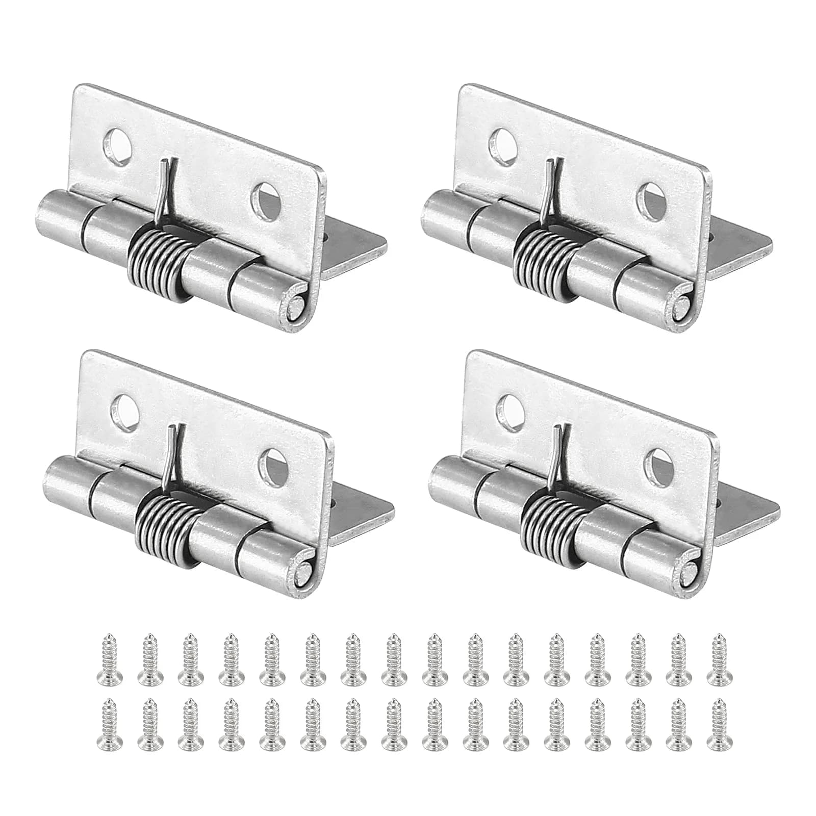 Luomorgo Spring Loaded Hinges 1.5 Inch (40mm) 304 Stainless Steel Self Closing | Pack of 4 - main product image