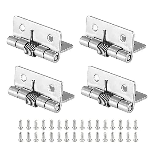 Luomorgo Spring Loaded Hinges 1.5 Inch (40mm) 304 Stainless Steel Self Closing | Pack of 4 thumbnail 1