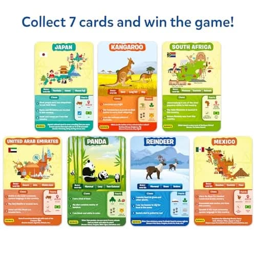 Skillmatics Guess in 10 Animals & Countries Combo Card Game | 100 Game Cards, 6 Clue Cards, 1 Die | Ages 6+ thumbnail 5