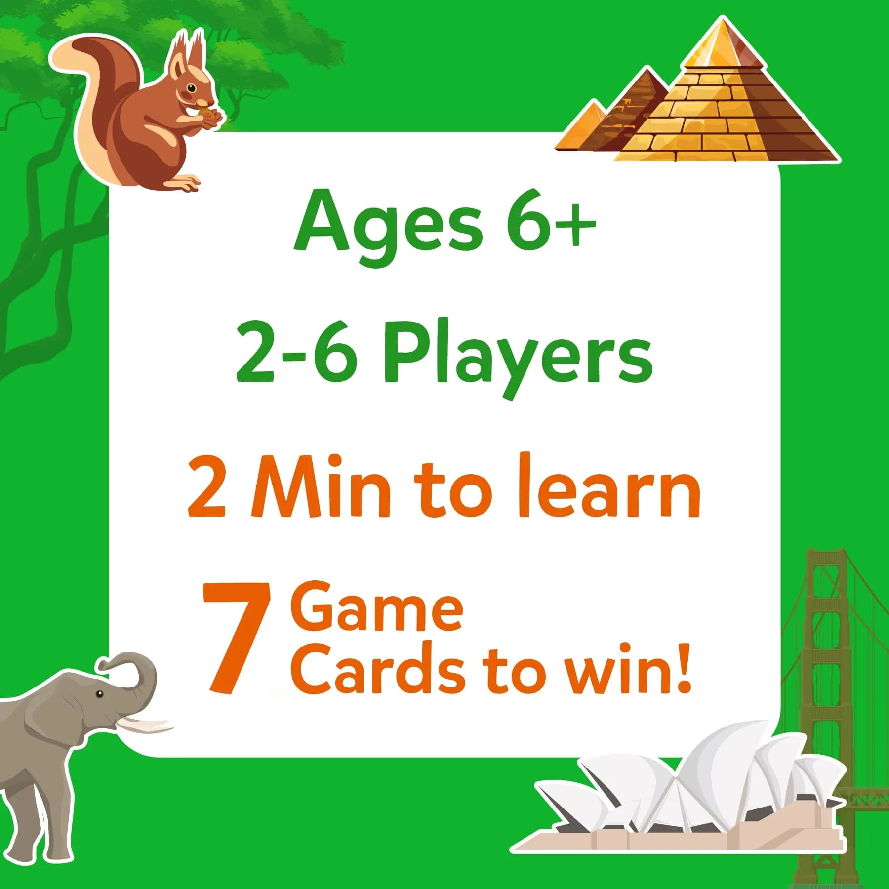 Skillmatics Guess in 10 Animals & Countries Combo Card Game | 100 Game Cards, 6 Clue Cards, 1 Die | Ages 6+ - view 6