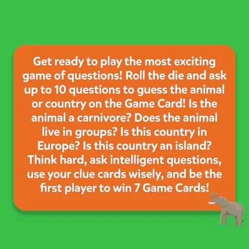 Skillmatics Guess in 10 Animals & Countries Combo Card Game | 100 Game Cards, 6 Clue Cards, 1 Die | Ages 6+ thumbnail 7