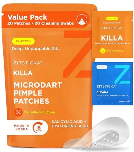 ZitSticka Killa Kit Microdart Pimple Patch for Face, 20 Count | Fast-Acting, Target Emerging Pimples thumbnail 1