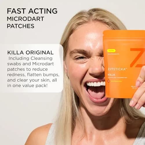 ZitSticka Killa Kit Microdart Pimple Patch for Face, 20 Count | Fast-Acting, Target Emerging Pimples thumbnail 4