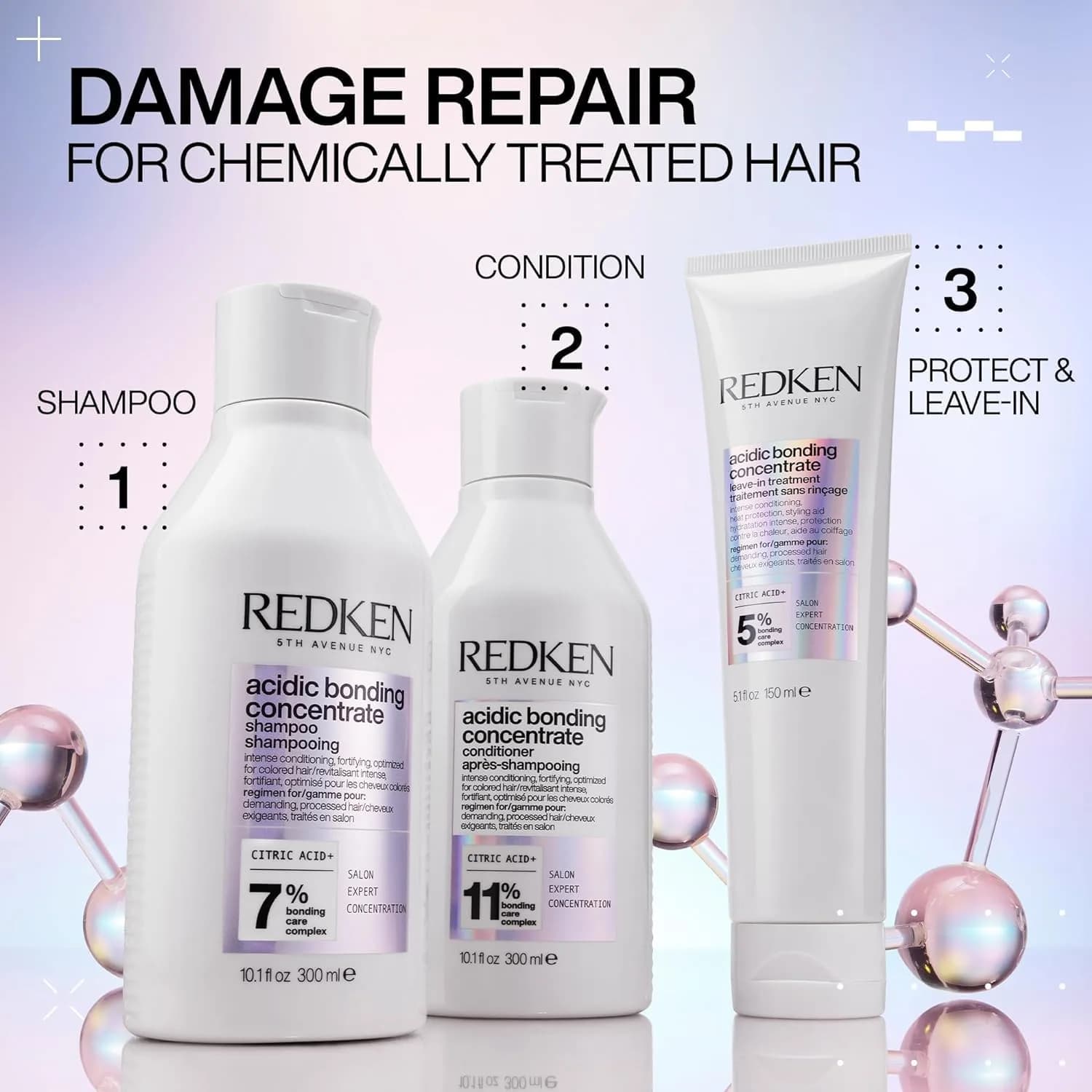 Redken Acidic Bonding Concentrate Conditioner 1000ml (33.8 Fl Oz) | Vegan, Sulfate-Free, Strength Repair - view 6
