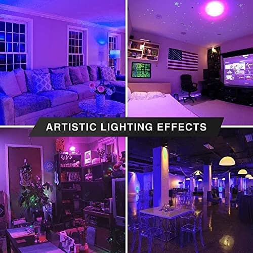 Bluex Bulbs 6 Pack LED Black Light Bulb, 9W A19 E26 | Neon Glow for Decor & Parties thumbnail 8