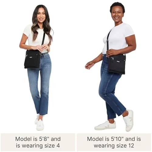 Baggallini Go Bagg with RFID Wristlet - Lightweight 10.75"x10" Travel Purse Crossbody Bag for Women thumbnail 5
