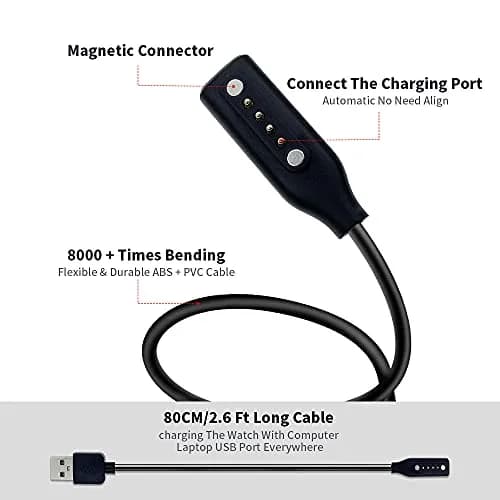 E ECSEM Magnetic USB Charging Cable for Bose Frames Audio Sunglasses 80cm (2.6ft) | Fast Charging Replacement Cord thumbnail 2