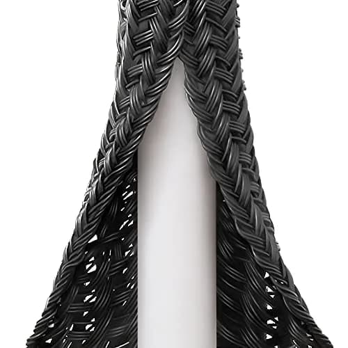 ZhiYo Braided Cable Sleeve 6.35mm (1/4 inch) x 20ft Black | Organizes & Protects Wires thumbnail 1