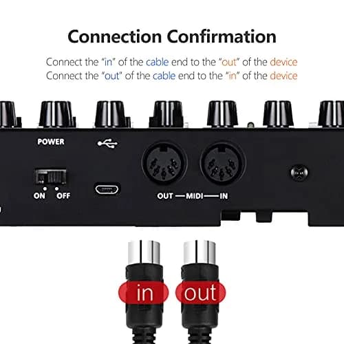 Mellbree MIDI Cable 5-Pin DIN Male to Male 1FT | High-Quality Audio Connection thumbnail 2