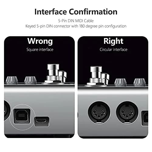 Mellbree MIDI Cable 5-Pin DIN Male to Male 6FT | High-Quality Audio Connection thumbnail 3