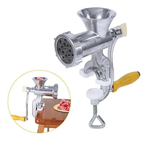 FOLOSAFENAR Manual Meat Grinder Aluminum Alloy | Easy & Stable Table Clamp (70-120 chars) thumbnail 6