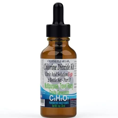 CrystalClearlab Chlorine Dioxide ClO2-Kit Clear 1 Oz (2 Bottles) | On-Site Generation for Water Purification thumbnail 3