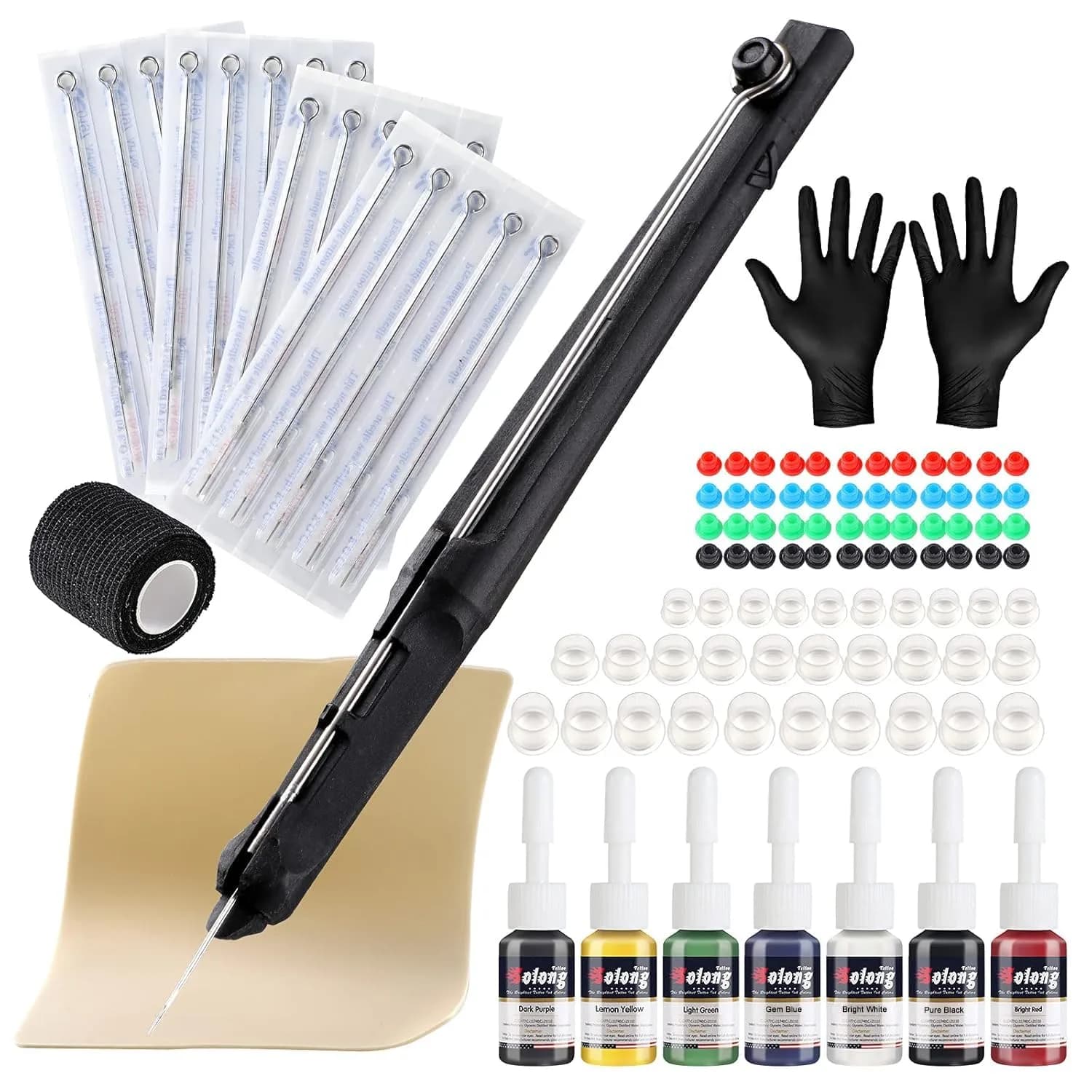 Solong Tattoo Professional Hand Poke Stick Tattoo Kit 20 Needles & Ink | 20 Count (Pack of 1) - main product image