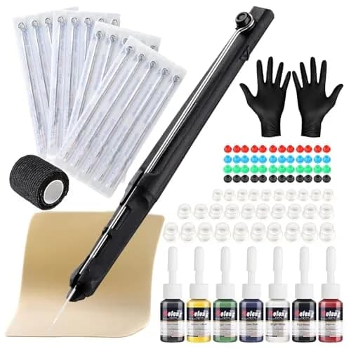 Solong Tattoo Professional Hand Poke Stick Tattoo Kit 20 Needles & Ink | 20 Count (Pack of 1) thumbnail 1