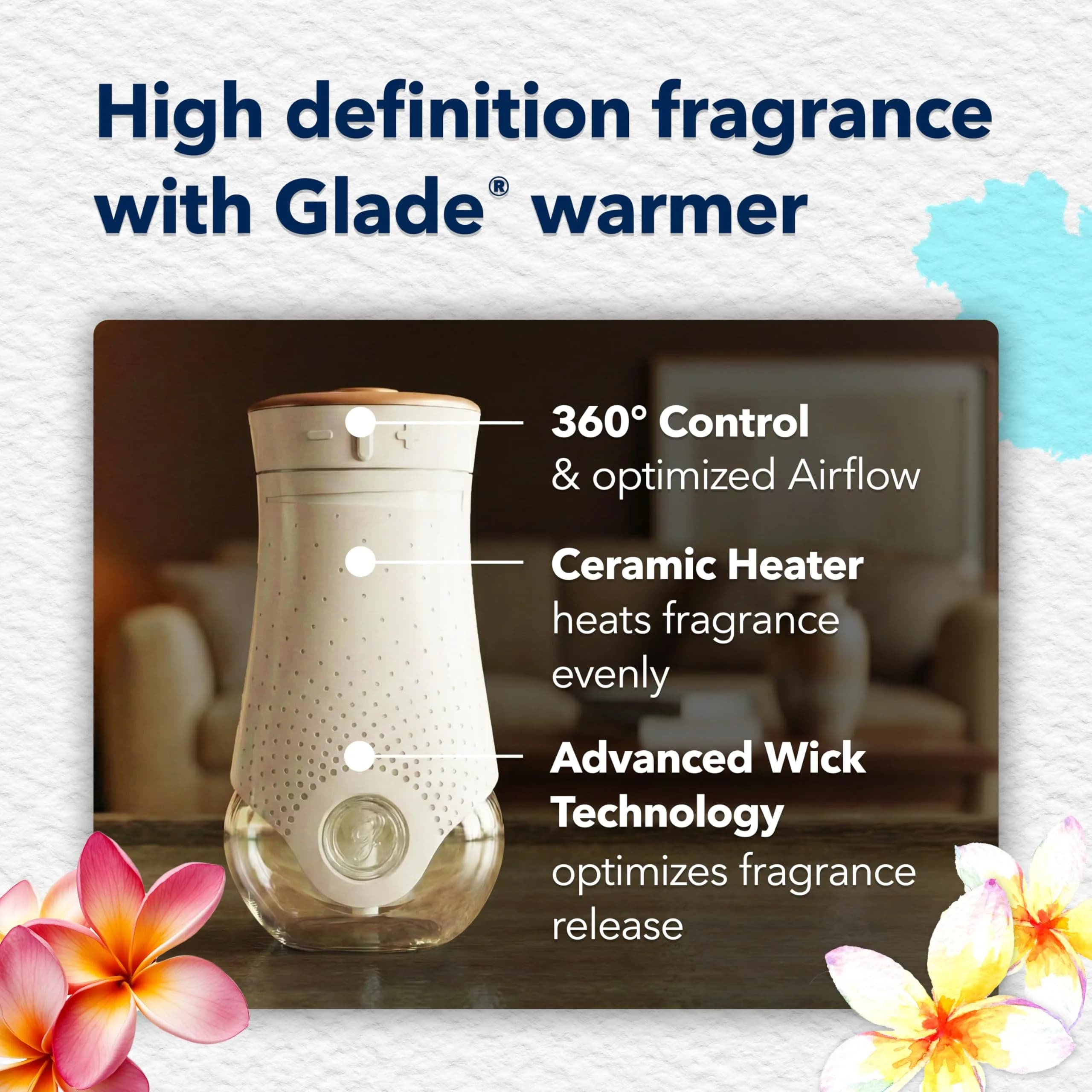 Glade Aqua Waves PlugIns Air Freshener Refills, Dewdrop Petals Scent, 5 Count | USA Import, Essential Oils - view 6